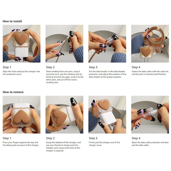 Chocolate Cookies iPhone Charger Cover Cable Protectors P33 - Picture 3 of 4